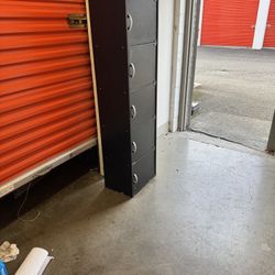 HODEDAIH Black 5-Shelf Cabinet – Sturdy & Functional, 