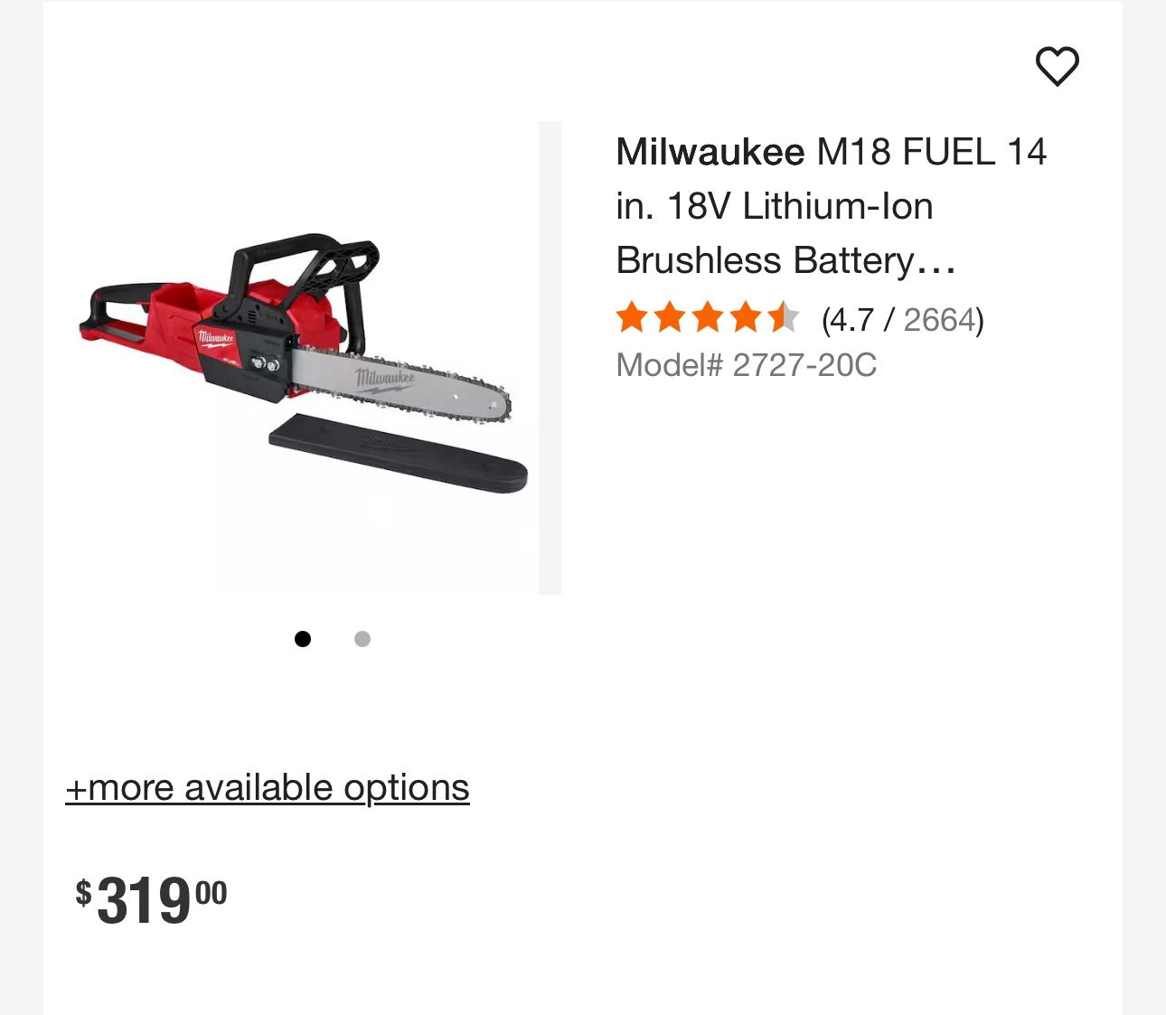 Milwaukee Chainsaw