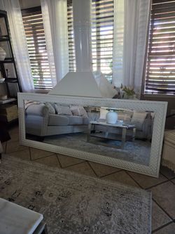 Large white mirror