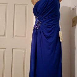 Royal Blue Long Dress  Size XL