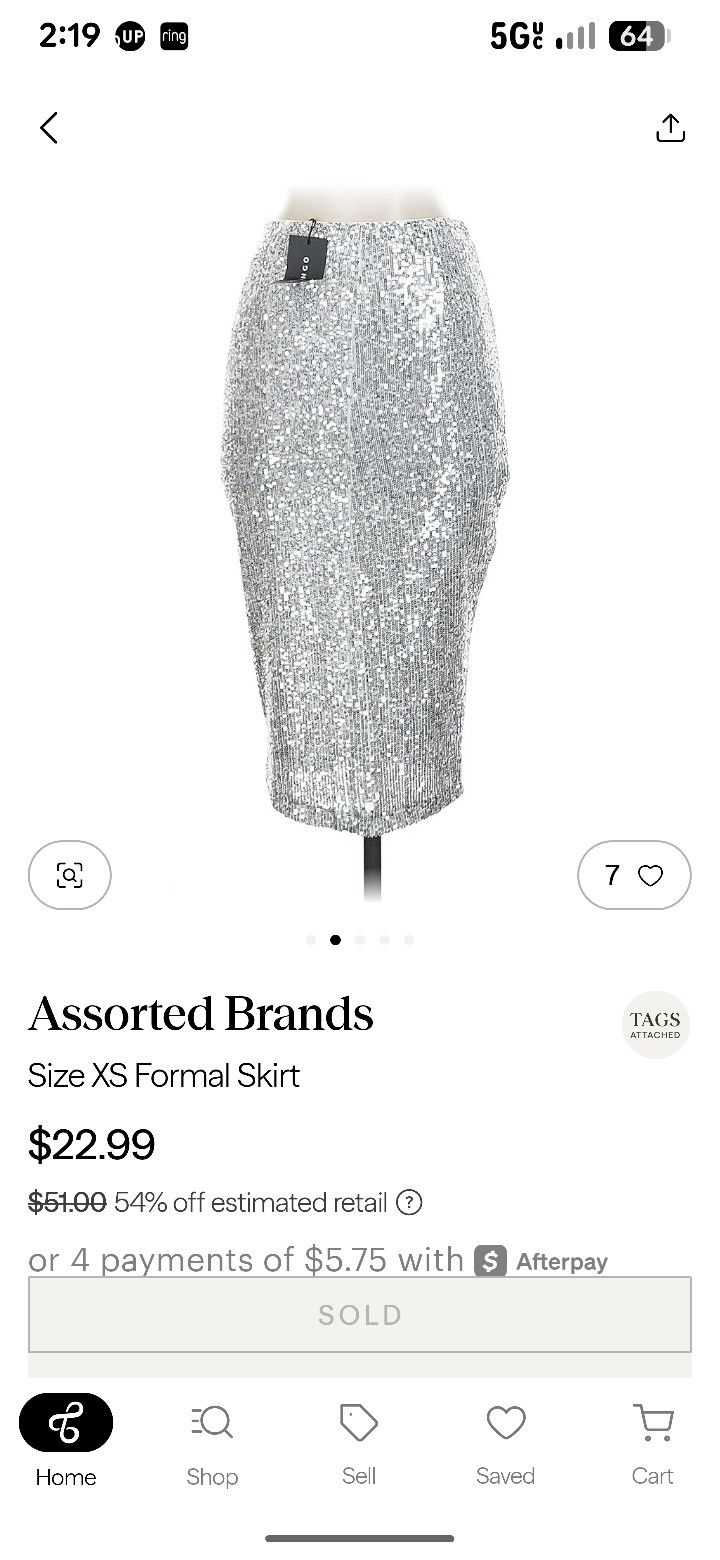 Sequin Silver Skirt