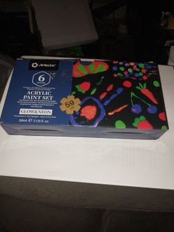 Artecho Glow & Neon Acrylic Paint Set 6 Colors