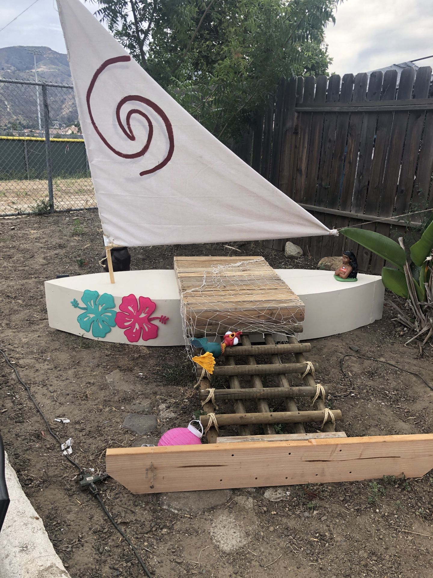 Moana boat for party pictures