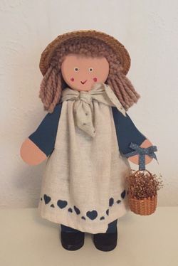 Vintage Painted Wooden Doll
