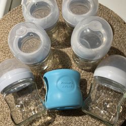 Phillips Avent 4oz Glass Baby Bottles 