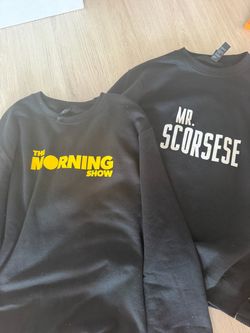 Selling 2 new medium size sweaters WITH IPHONE 17 pro max screen protector for 30$ bundle