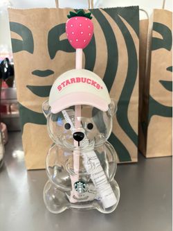 Pink Bearista Glass Cup