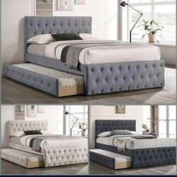 Full Twin Size Frenchi Trundle With Orthopedic Mattress 