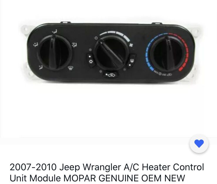 2007-2010 Jeep Wrangler A/C Heater Control Unit Module MOPAR GENUINE OEM NEW OEM MOPAR