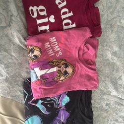 Girls Size 10/12 Leggings And Long Sleeve Shirts