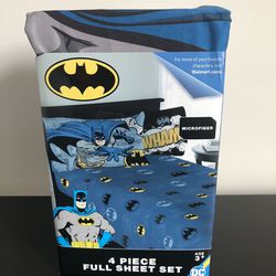 Brand new! Batman Kids Full Sheet Set, Blue, Warner Brothers