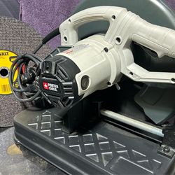 15A PORTER CABLE Chop Saw & Blades