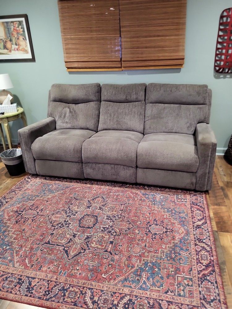 Reclining Power Couch  Grey Free