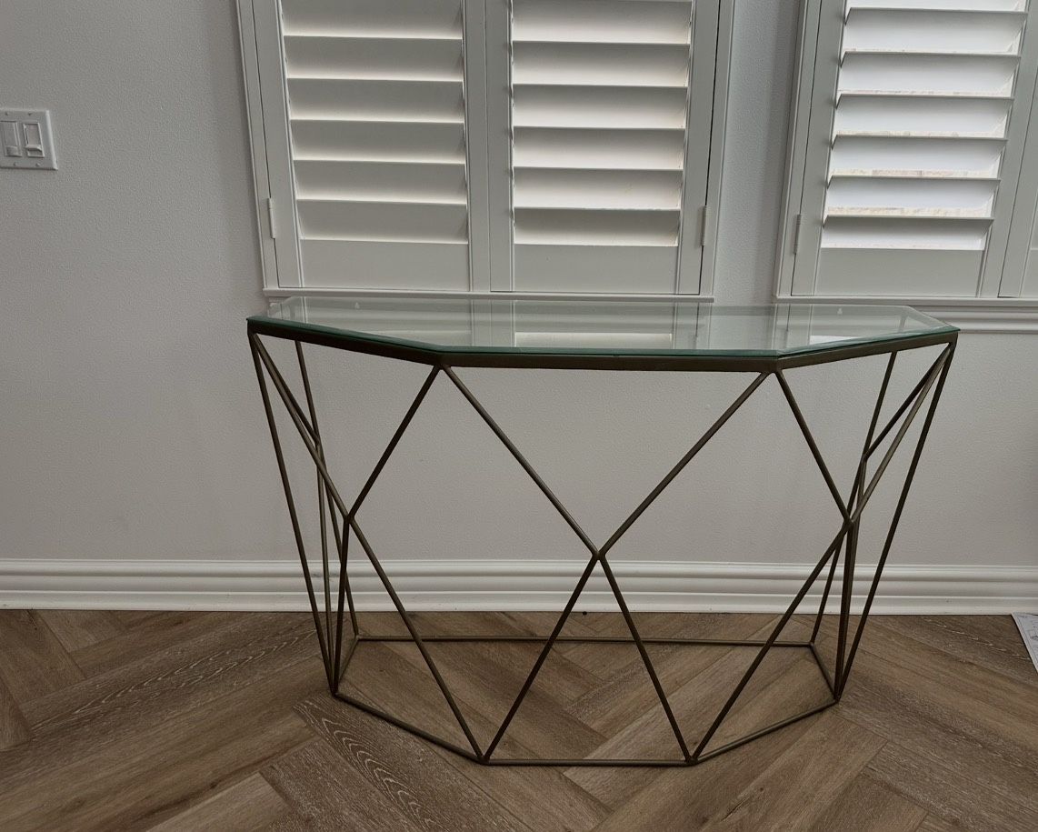 Glass Console Side Table