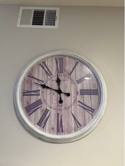 Large Rustic Farmhouse Wall Clock - Distressed Wood