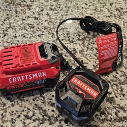 Craftsman 20v Charger And 4 Ah Battery