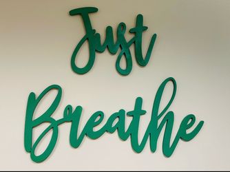 “Just Breathe” Handcrafted Wooden Wall Art