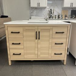 NEW YEAR SALE ~ Modern PVC Bathroom Vanity - 48 inches