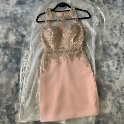 Blush & Gold Brand New Size 4 Dress