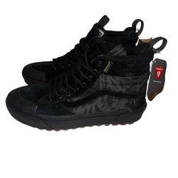 VANS Sneaker Boots Sk8-Hi MTE-2 Triple Black Weatherproof Man’s Size 7.5