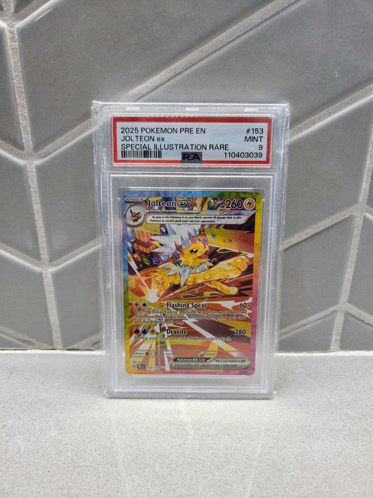 Pokemon Prismatic Evolutions Jolteon 153 PSA 9!