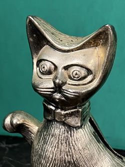 Metal Mid Century Cat Bank