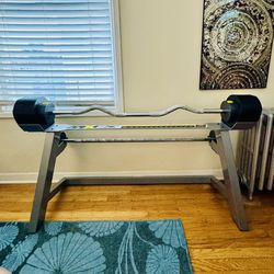 MX Select MX80 Adjustable Barbell & EZ Curl Bar Weight System