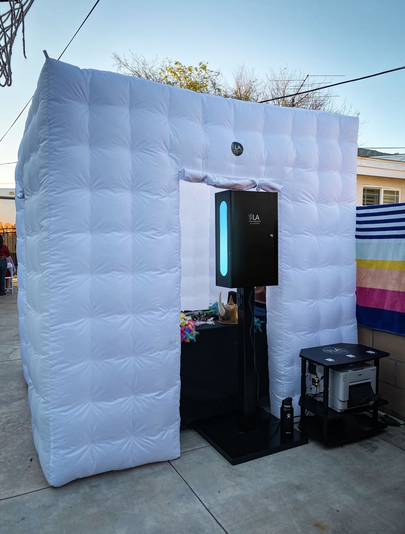 White Inflatable Photobooth With Prints 