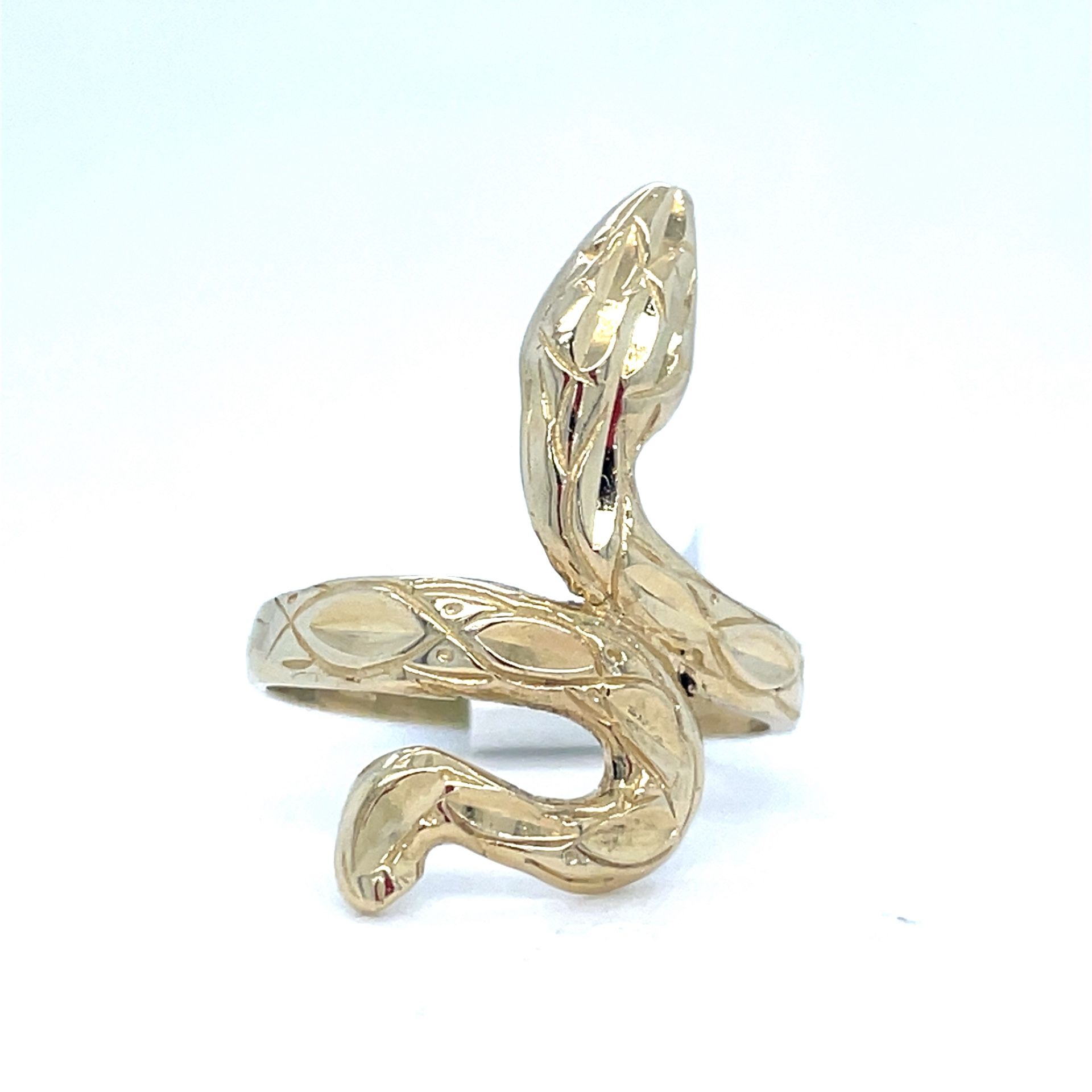 14Kt Yellow Gold Snake Ring 2.90g Size 7 I-1469