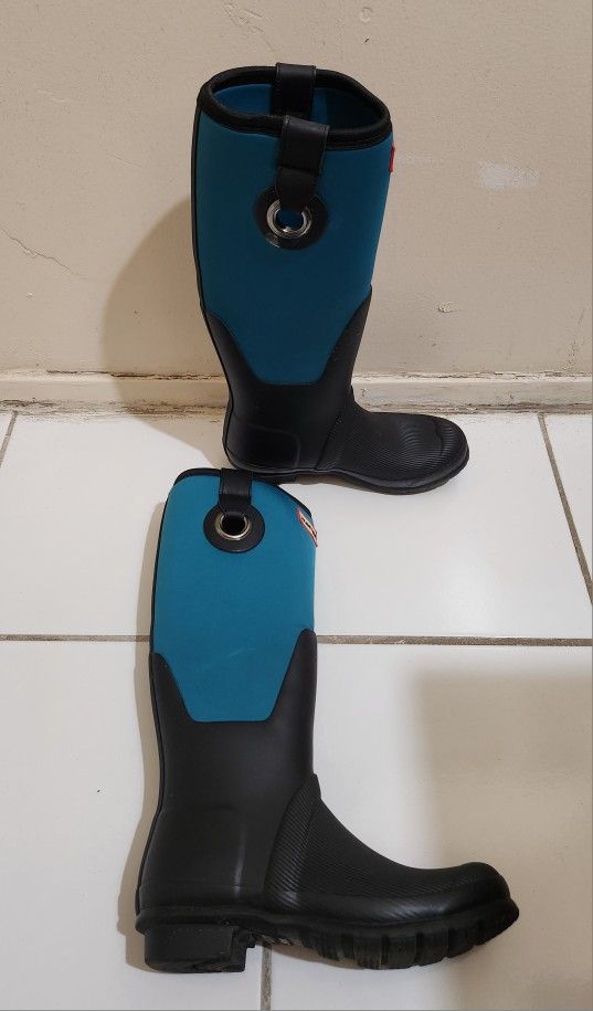 Good Condition Size 7 Hunter 'Original Scuba' Eyelet Waterproof Winter Rain Boot