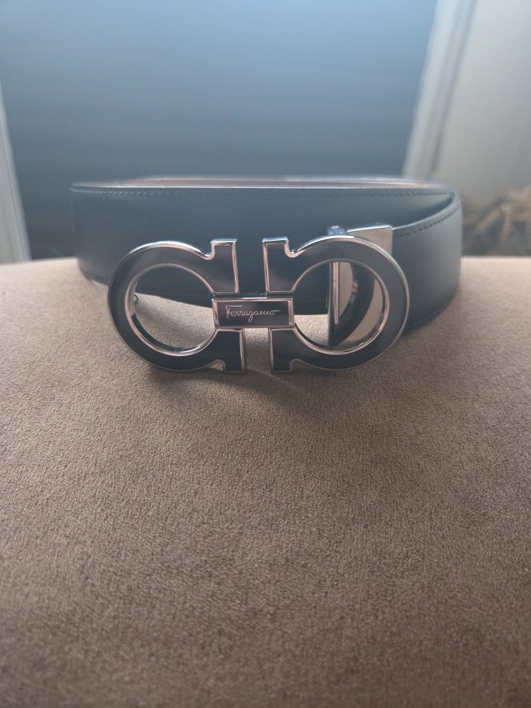 Black Ferragamo Belt Mens 32inch