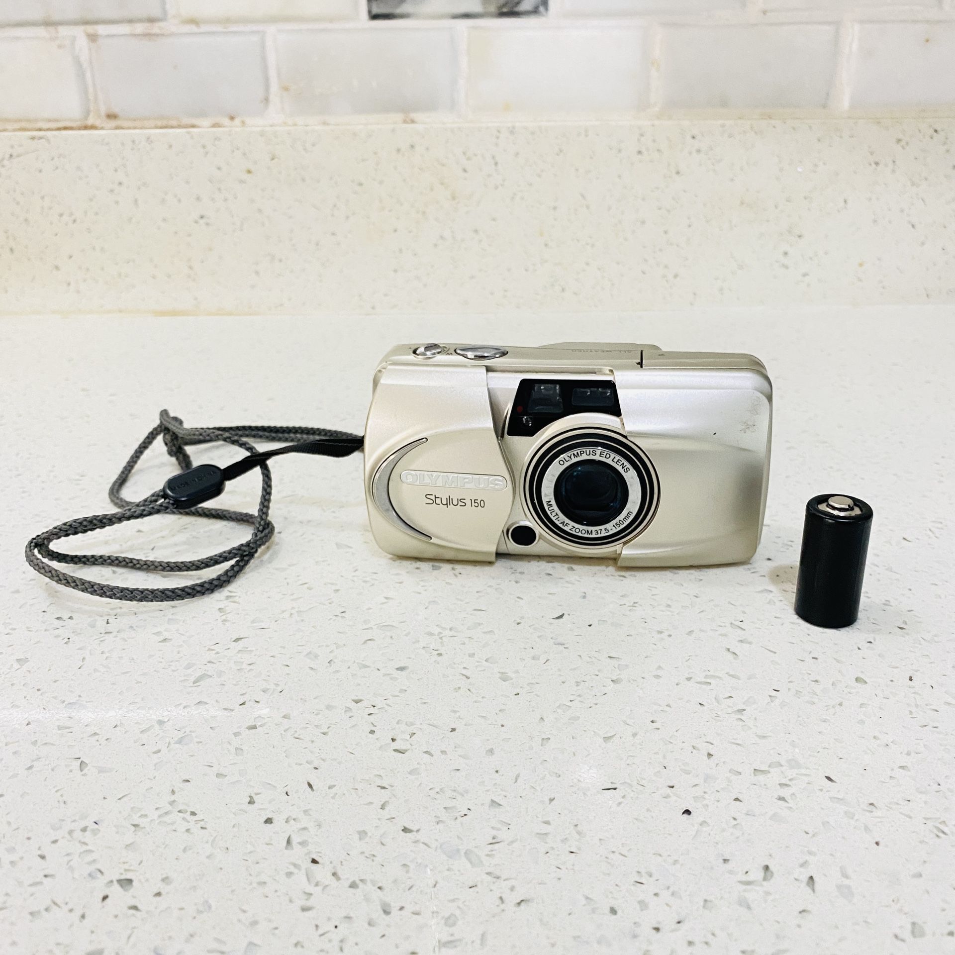 Olympus Stylus 150 35mm Point & Shoot Film Camera w/ 37.5-150mm Zoom Lens with New Battery
