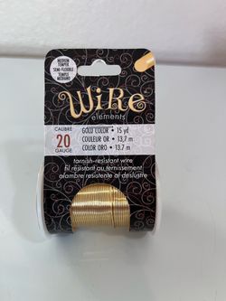 The Beadsmith Copper Jewelry Wire 20 Gauge Craft Wire - Gold Color, 15 Yd (13.72 m)
