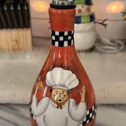 Vintage New  Tuscany Chef Oil or Vinegar decanter