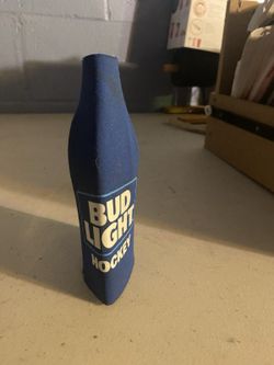 Bud Light drink Bottle coozie koozy coozy Koozie Insulator Blue White
