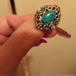 925.Silver. Turquoise Ring Size 7