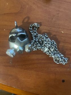 Stainless steel gas mask necklace