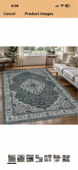 Tangsoo Vintage 3x5 Area Rugs for Bedroom,Washable Non-Slip Throw Mat Green Soft Low Pile Indoor Carpet Boho Distressed Floral Floor Carpet for Front