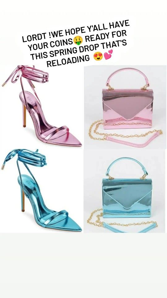 Akirah Heels & Forever Metallic Bag