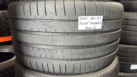 ✅ 2 Used Tires 325/30ZR21 MICHELIN PILOT SUPER SPORT 325 30 21 MAX PERFORMANCE LUXURY VEHICLE TYRES 325/30R21
