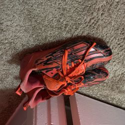 Orange Adidas Poison Cleats Size 8.5 Fit Size 8 