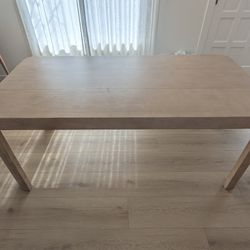 Wooden Dining Kitchen Table 72" x 36" Blonde Color