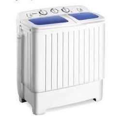 New Portable Mini Compact Twin Tub Washing Machine 20lbs Washer Spain Spinner Portable Washing Machine 