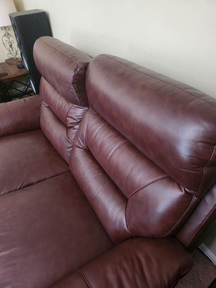 Leather Power Reclining Sofa & Loveseat