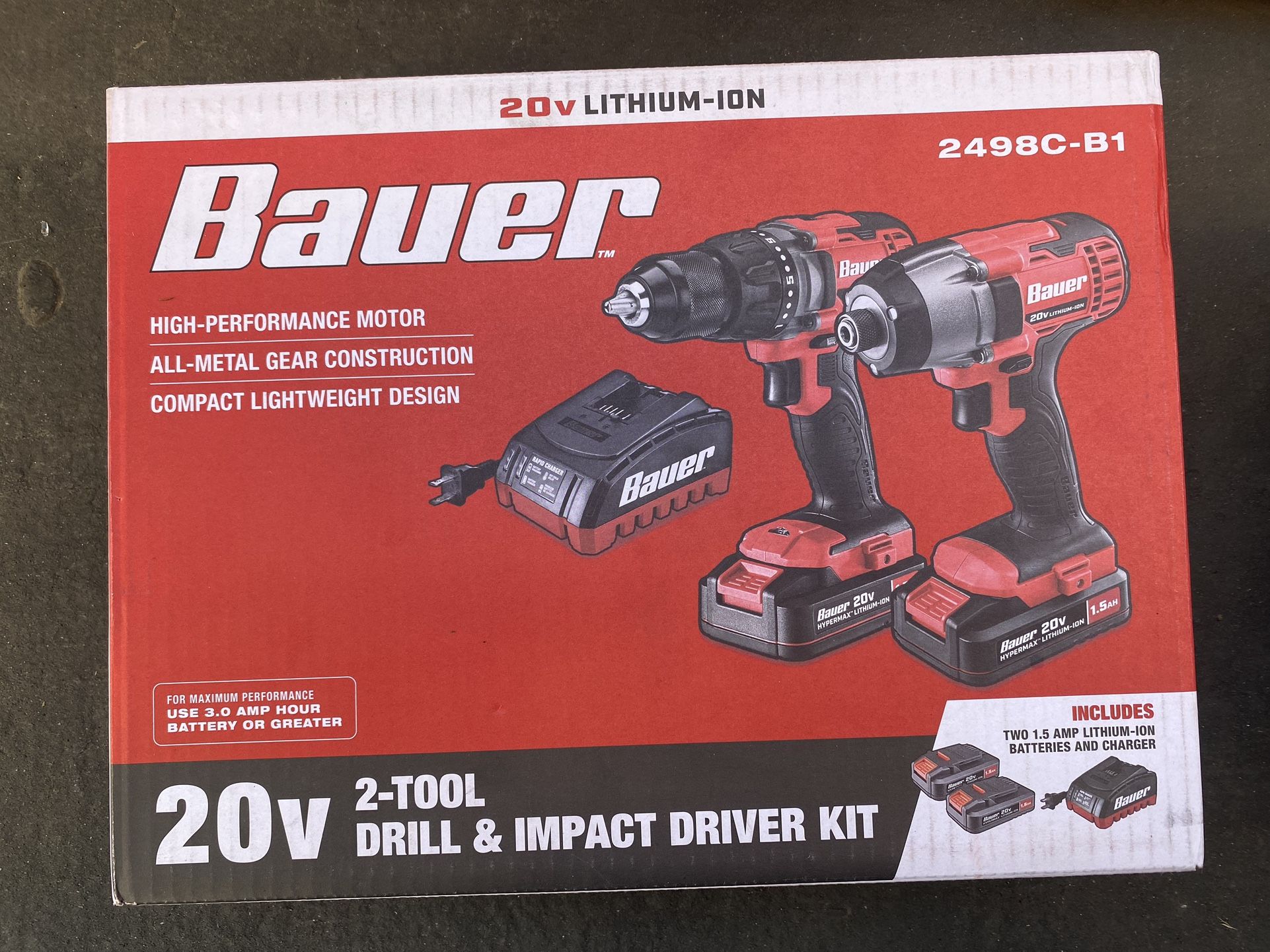 20v 2-TOOL DRILL & IMPACT DRIVER KIT