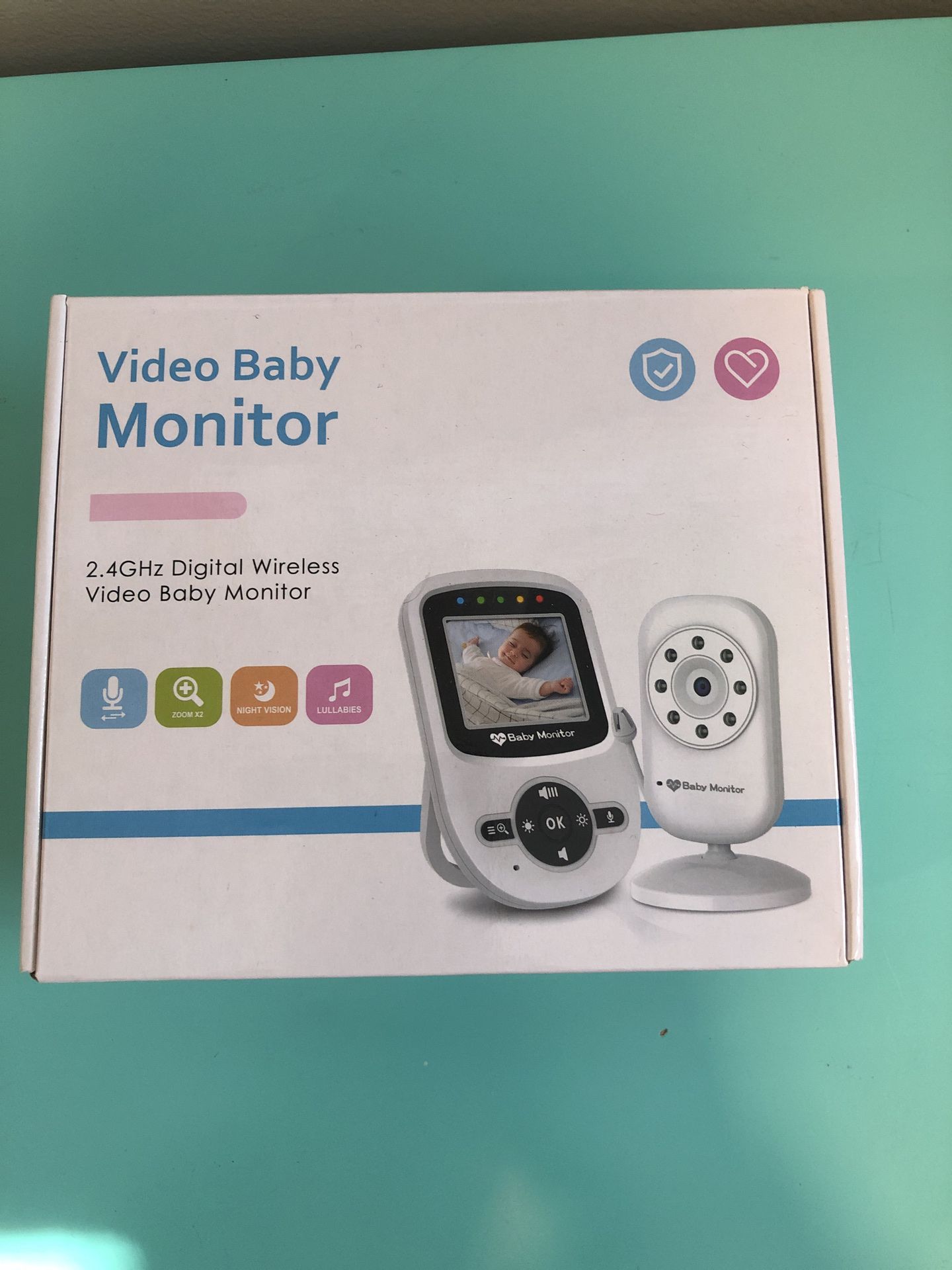Video Baby Monitor with Digital Camera, ANMEATE Digital 2.4Ghz Wireless Video Monitor with Temperature Monitor, 960ft Transmission Range, 2-Way Talk,