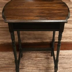 Antique MCM Walnut Telephone Stand Plant Stand Decorative table Mid Century modern