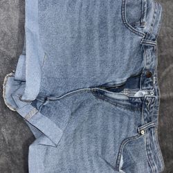 blue jean shorts