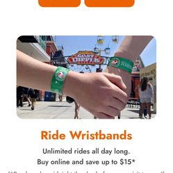 Santa Cruz Beach boardwalk all day passes wristbands