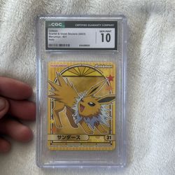 Pokemon jolteon sticker holo gem mint new